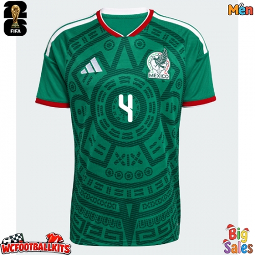 Mexico Edson Alvarez #4 Replica Home Stadium Shirt World Cup 2026 Short Sleeve